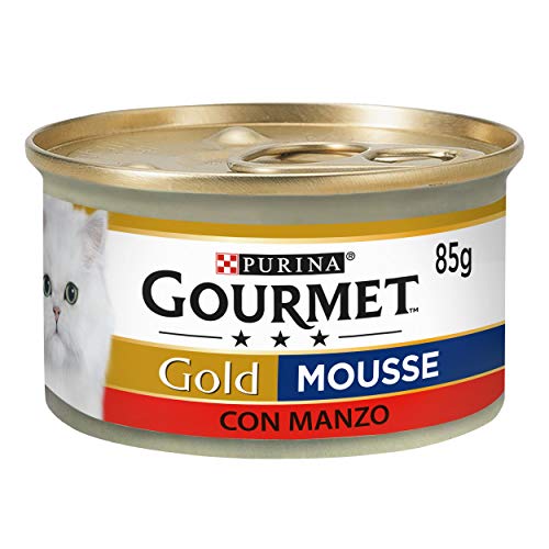 Gourmet Purina Gold Katzenfutter Nassfutter Rindfleisch - 24 Dosen 85 g 24 x 85 g