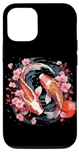 Hülle für iPhone 15 Pro Japanische Koi Karpfen Fisch Liebhaber Kirschblüte Sakura Blume