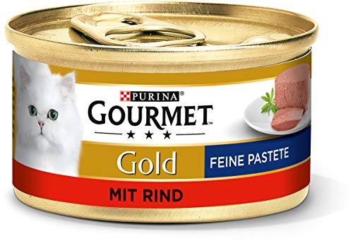 PURINA GOURMET Gold Feine Pastete Katzenfutter nass mit Rind 12er Pack 12 x 85g