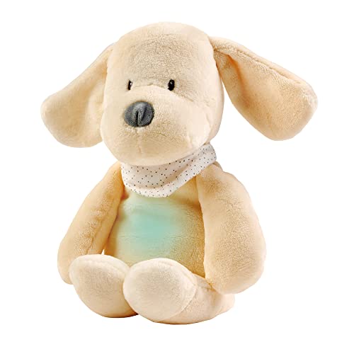 Nattou Hund Sleepy 7 natürliche Farben Integrierte Spieluhr USB Akku 19 3x 11x 30 5 cm Veganüsch Polyester Vanille