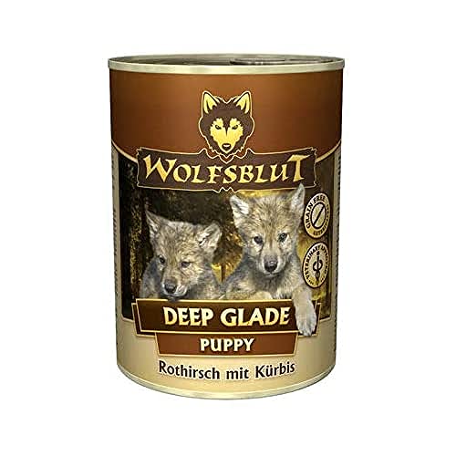 Wolfsblut - Deep Glade Puppy - 6 x 395 g - Rothirsch und Wasserbüffel - Nassfutter - Hundefutter - Getreidefrei