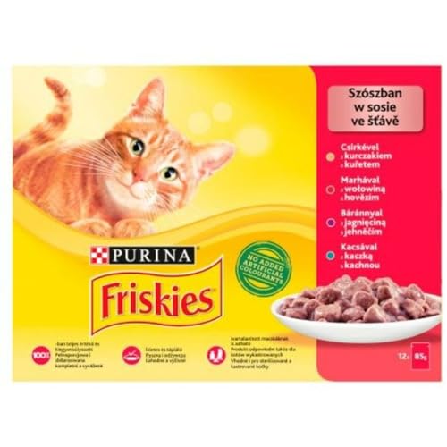 Purina Friskies Mix Katzenfutter Rind Huhn Lamm Ente 12 x 85g