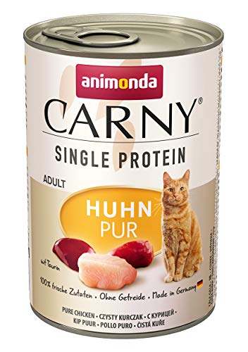 animonda Carny Adult Single Protein Huhn pur 6x 400g Katzennassfutter nur einer Proteinquelle für ausgewachsene ohne Getreide und Zucker