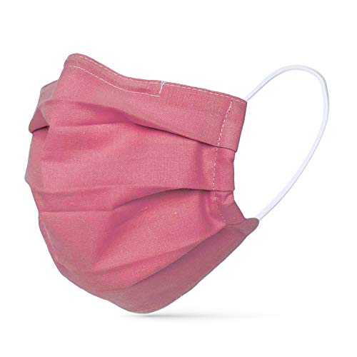 Alpenmärchen Maske Mundschutz 2-lagig Waschbar 100% Baumwolle Wiederverwendbar - Farbe wählbar pink - Baumwolle