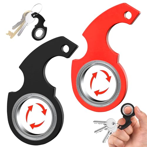 2 PCS Fidget Key Spinner Toys Schlüsselanhänger Keychain Fidget Spinner-Schlüsselanhänger Spinner Ring Sensorisches Fidgets Toys Neuartiges Schlüsselanhänger Key Spinner Finger Spinner