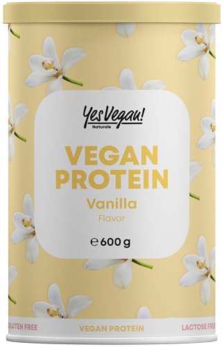 Veganes Proteinpulver VANILLE inkl. gratis Shaker mit B2 und Zink - Alternative zu Whey Protein Pulver - Flavor VANILLE - Eiweißpulver vegan 1 Dose 1x 600 g Vanille