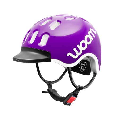 woom Kids Helm für Visier für Jungen Mädchen 53 56 cmöße M Verstellbar Aufprallschutz Lila Purple Haze