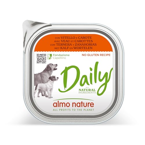 Almo Nature Daily Hundefutter mit Kalb und Karotten 9 x 300 g