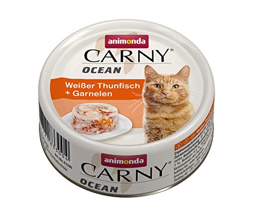 animonda Carny Ocean Katzenfutter Nassfutter für Katzen Weißer Thunfisch Garnelen 12 x 80 g