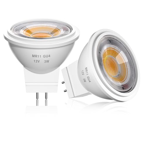 Aurahome MR11 LED Lampen GU4 led 12v Glühbirne Strahler glühbirnen entspricht 25W Halogen Reflektor 12V AC DC Glühbirne Warmweiß 3000K Nicht dimmbar 12V LED Spot Lampen GU4 35mm 270lm-2Pack