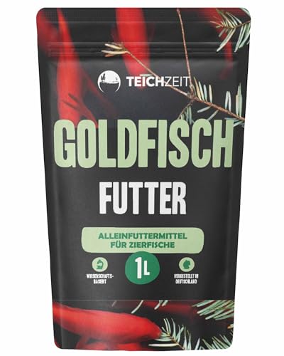 NatureHolic - Teichzeit - Goldfischfutter I Futter für Goldfische und Teichfische I Keine minderwertigen Füllstoffe I hochwertige Zusätze I Made in Germany I 1000 ml