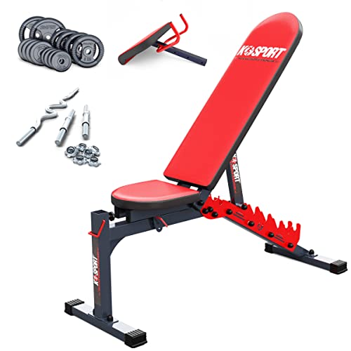 K Sport Set Curlpult SZ   Stange Kurzhanteln inkl. 55kg Gewichte Curlpult Ablage 30mm Gewichtsscheiben Trainingsset für dein Home Gym