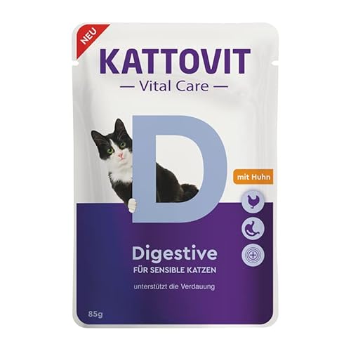 Kattovit Vital Care Anti Hairball Digestive Hair Skin Indoor Sterilised 20x 85g Digestive