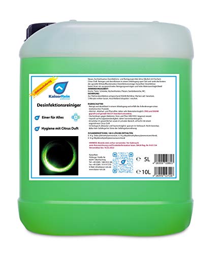 KaiserRein Desinfektionsspray 5 L Kanister schonendes Desinfektionsmittel zur Flächendesinfektion I ohne Alkohol I begrenzt virozid I Desinfektionsreiniger