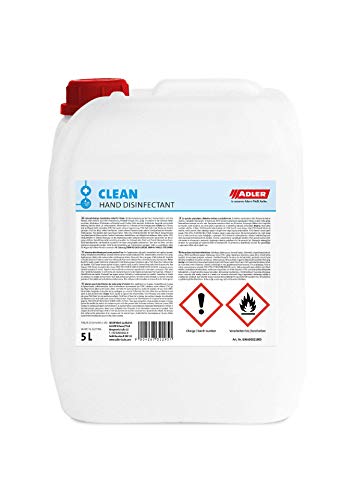 ADLER Clean Hand Disinfectant 5 Liter - Desinfektionsmittel Hand lt. WHO Rezeptur