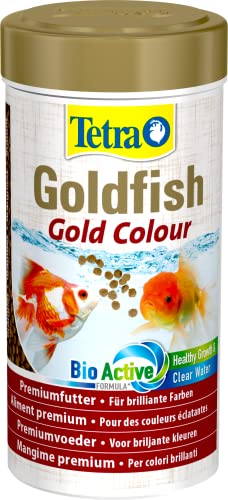 Tetra Goldfish Gold Colour - Premium Granulat-Fischfutter für alle Goldfische und andere Kaltwasserfische 250 ml Dose