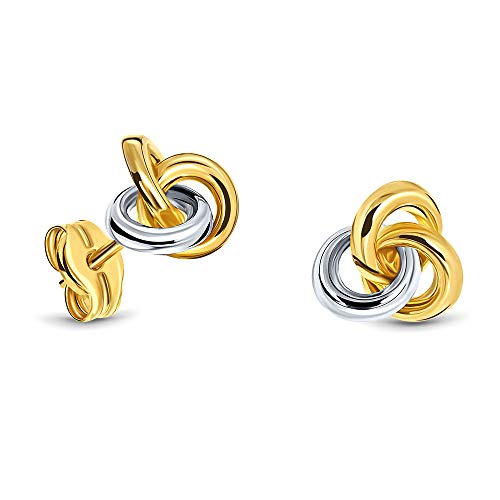 Miore Ohrringe Damen Bicolor Gelbgold Weißgold 14 Karat 585 Gold Ohrstecker