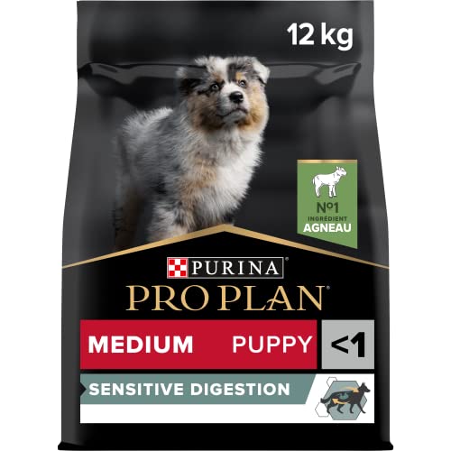 Pro Plan PURINA PRO PLAN Medium Puppy Sensitive Digestion Welpenfutter trocken reich an Lamm 1er Pack 1 x 12 kg