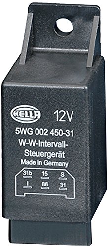 HELLA - Relais Wisch-Wasch-Intervall - 12V - 6-polig - mit Halter - 5WG 002 450-311