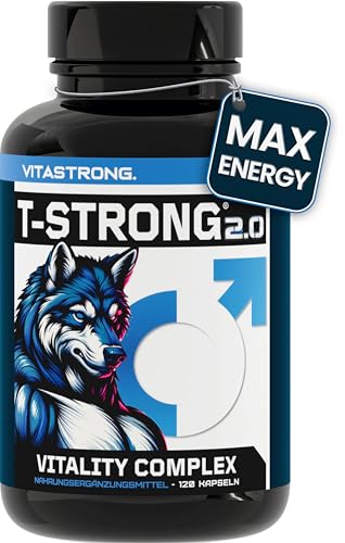 Vitastrong Vitality Complex   120 T Strong 2.0 Arginin Taurin Maca Bockshornklee Ginseng Ginkgo Zink Vitamin B6   Energie männliches Wohlbefinden und Leistungsunterstütz