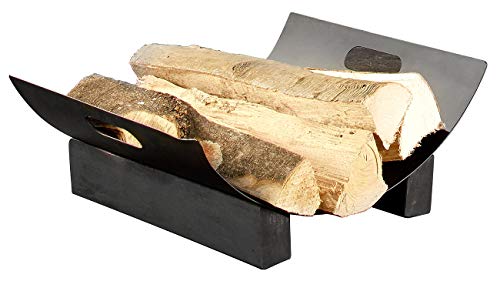 Carlo Milano Metall Holzkorb für dekorative Brennholz Lagerung refurbished