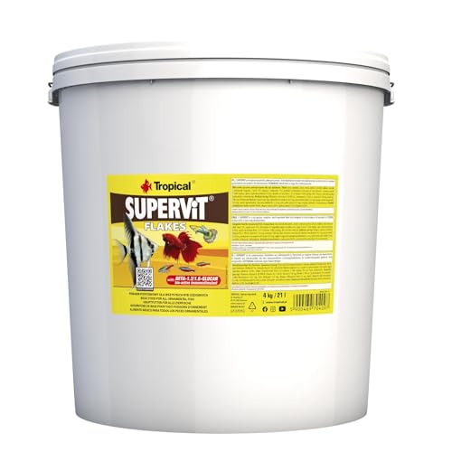 Tropical Supervit Premium Hauptfutter Flockenfutter für alle Zierfische 1er Pack 1 x 21 l