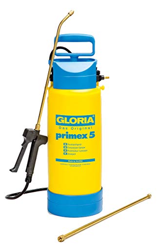 GLORIA Drucksprüher primex 5 Gartenspritze 5 L Füllinhalt Komfortable Ausstattung Mit Verlängerungsrohr Kompressoranschluss