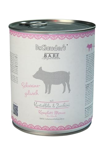 Dr. Clauder s Nassfutter für Hunde Barffutter 6 x 800 g verschiedene Geschmacksrichtungen 6 x 800 g Schweineeintopf