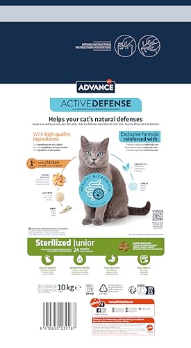 Advance Cat Junior Sterilized Katzenfutter für Kinder sterilisiert mit Huhn 10 kg