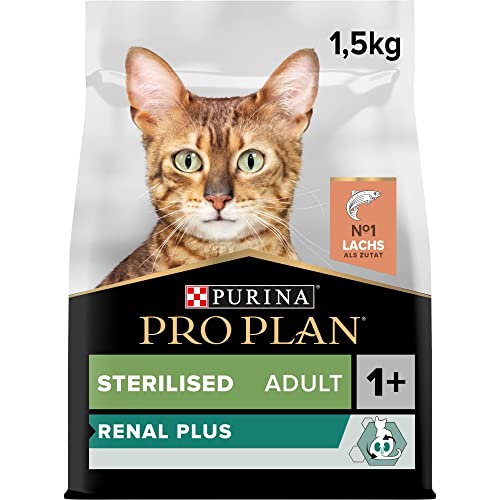 Pro Plan Sterilised Adult 1 Katzenfutter trocken mit OPTIRENAL reich an Lachs 1er Pack 1 x 1 5kg