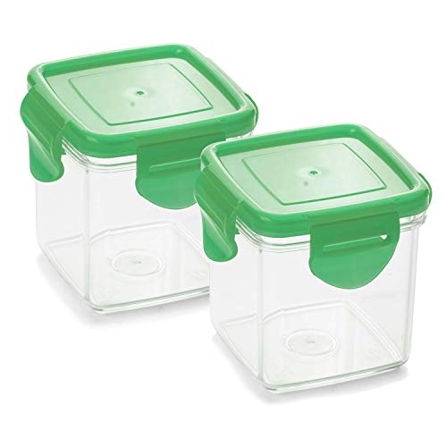 Genius Nicer Dicer Quick Auffangbehälter inkl. Frischhaltedeckel in grün 200ml 4 Teile Auffangbox Auffangdose Dose - zum Hineinschneiden Aufbewahren und Transportieren