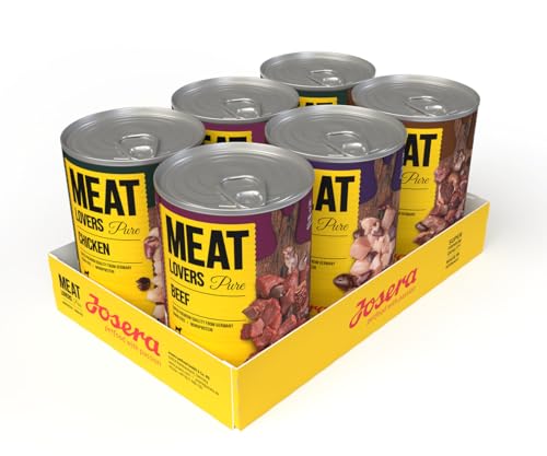 Josera Meat Lovers Pure Multipack Nassfutter für Hunde hoher Fleischanteil getreidefrei Alleinfuttermittel 6x400g