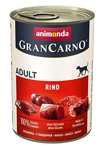 animonda Gran Carno adult Hundefutter Nassfutter für erwachsene Hunde Rind pur 6 x 400 g