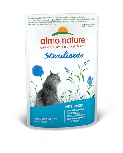 almo nature Katzenfutter Cat Funktionelle Tasche sterilisiert mit Cod 30 x 70g