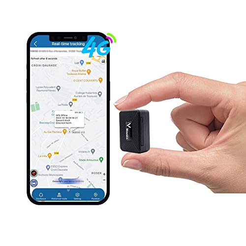 Winnes Mini GPS Tracker 4G Mini GPS Tracker mit starkem Magneten Echtzeit Positionierung Anti-Lost GPS Locator für Geldbörse Tasche Dokumente Kinder Fahrzeuge mit freier APP TK913