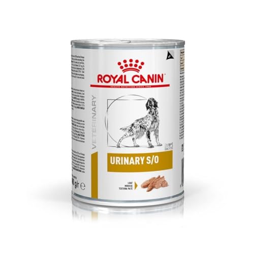 Royal Canin Veterinary URINARY S O Canine Mousse 12 x 410 g Diät-Alleinfuttermittel für ausgewachsene Hunde Für Hunde mit Harnproblemen wie Struvitkristallen und -steinen