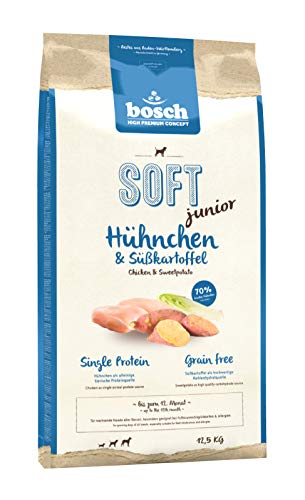 bosch HPC SOFT Junior Hühnchen Süßkartoffel halbfeuchtes Hundefutter für wachsende Hunde aller Rassen Single Protein grain-free 1 x 12.5 kg