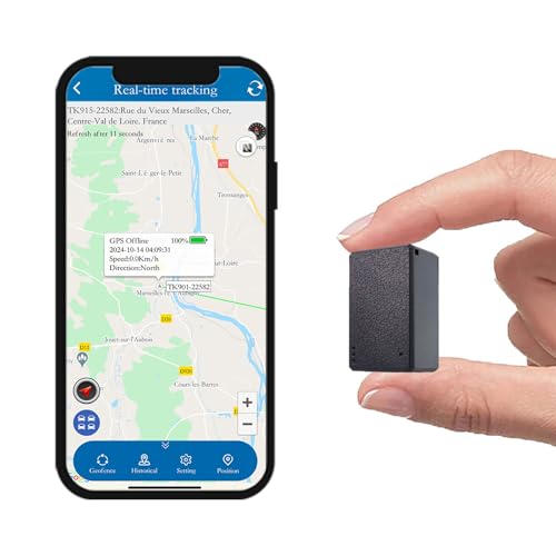 Winnes 4G Mini GPS Tracker Auto Magnetisch Klein GPS Tracker Android für Fahrrad Kinder Senioren Geldbörse Gepäck Koffer Diebstahlschutz Echtzeit Tracking Motorrad Locator