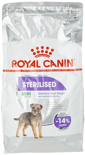 Royal Canin CCN Sterilised Mini 3kg Alleinfuttermittel für kleine Hunde Für ausgewachsene und kastrierte kleine Hunde mit Neigung zur Gewichtszunahme Trockenfutter