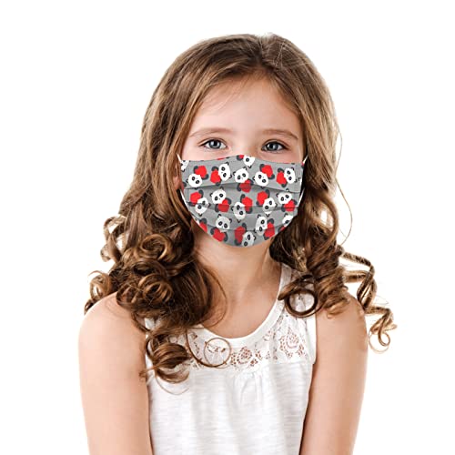 20 Stück Kinder Mundschutz Masken Bunt Jungen Mädchen Einweg 3-lagig Face Cover Mund Nasenschutz Face Cover Mouth Filter Protection Atmungsaktiv Mund-Tuch Bandana Halstuch Schals A 20PCS