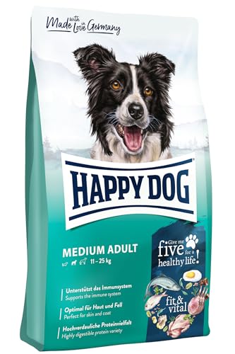 Happy Dog 60756M - Supreme fit vital Medium Adult M - Hunde-Trockenfutter fÃ¼r mittelgroÃŸe Hunde - 12 kg Inhalt