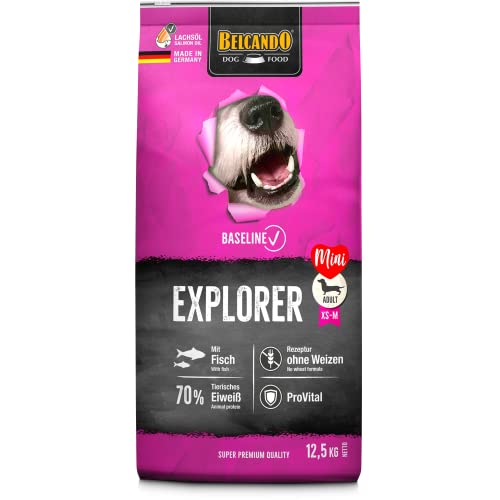 BELCANDO Baseline Explorer 12 5kg Trockenfutter für Hunde Für ausgewachsene Hunde Kleiner und mittlerer Rassen