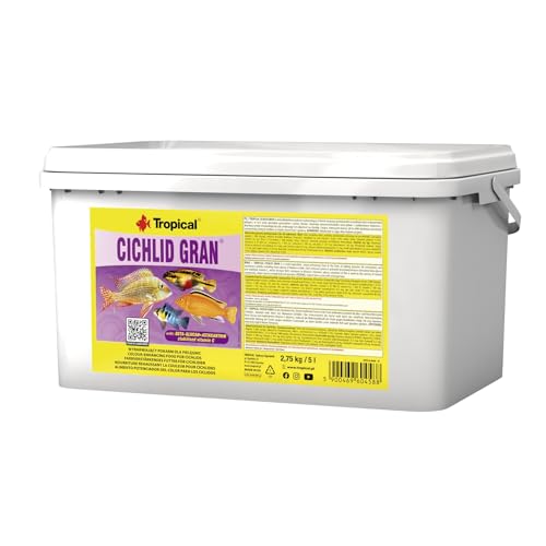 Tropical Cichlid Gran - farbverstärkendes Granulatfutter mit Beta-Glucan 1er Pack 1 x 5 l