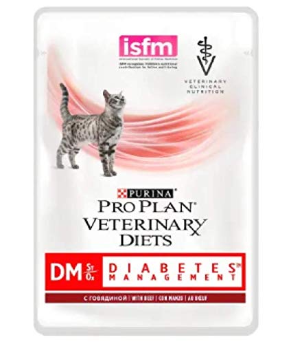 Pro Plan Veterinary Diets Dm St Ox Diabetes Management Rind Nassfutter Katzenfutter 10 x 85 g ausgewachsene Katzen ab 1 Jahren mit Diabetes