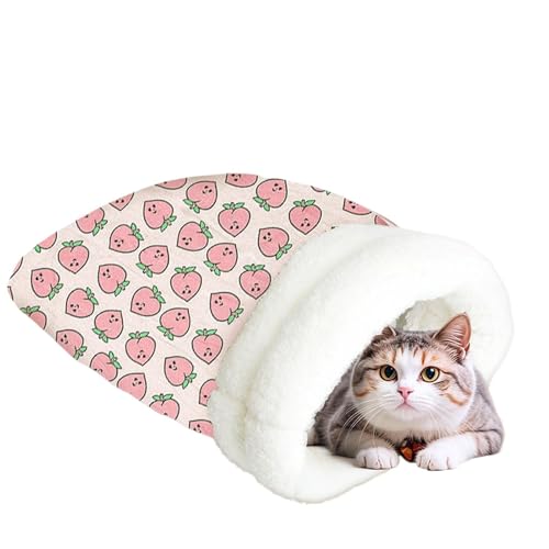 Schlafsack für Katzen Kätzchenbett Winter Katzenbett - Kaschmir Katzennest Bett halbgeschlossenes warmes Katzenbett Hundeschlafsack Katzensack Haustierbedarf