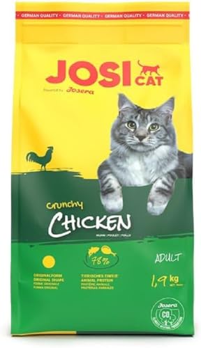 JosiCat Crunchy Chicken 3 x 1 9 kg Premium Trockenfutter für ausgewachsene Katzen Katzenfutter Powered by JOSERA