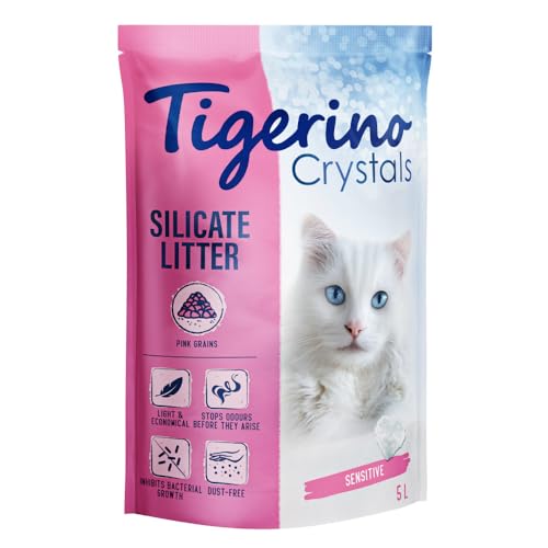    Crystals 5L bunt Pink Sensitive parfümfrei für geruchssensible Katzen staubfrei stark absorbierfähig und ergiebig Ohne Duftstoffe