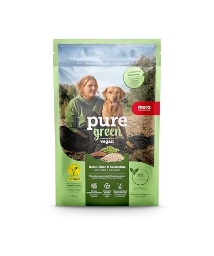 MERA Pure Green Adult 300g veganes Hundefutter mit Hafer Hirse und Favabohne Sensitive Alleinfutter für ausgewachsene Hunde gesund nachhaltig