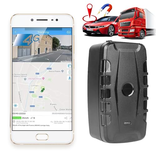 Winnes 4G GPS Tracker Auto App-Echtzeit-Tracking IP67 wasserdicht robuster GPS-Tracker mit kostenloser SIM-Karte 20000-mAh-Akku 150 Tage Standby Multi-Alarm-Modus TK918