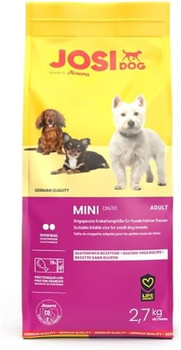 JosiDog Mini 3 x 2 7 kg Hundefutter für kleine Rassen Premium Trockenfutter für ausgewachsene Hunde Powered by JOSERA